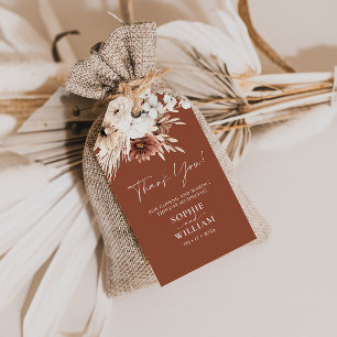 Para Regalos Etiquetas de regalo del Boda de hierba Terracotta 