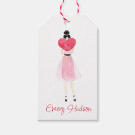 Para Regalos Etiquetas de regalo del Chica de moda Watercolor H