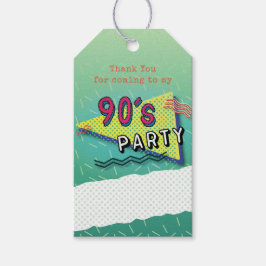 Para Regalos Etiquetas de regalo del patrón de FIESTA de 90