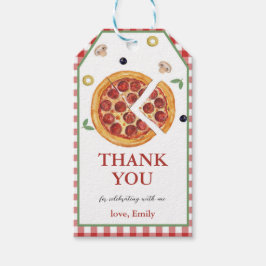 Para Regalos Etiquetas de regalo Fiesta de Pizza, Rodaja de Div