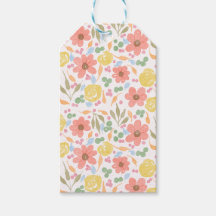 Etiquetas de Regalo Florales de Acuarela Caprichos
