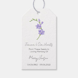 Para Regalos Etiquetas de regalo funerario de paquete de semill