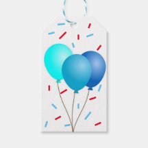 Etiquetas de regalo - Globos con confetti