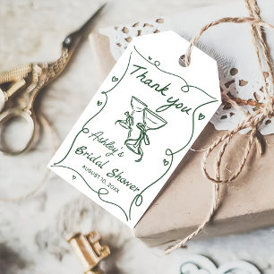 Para Regalos Etiquetas de regalo Green Hand Drake Cocktail Brid