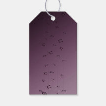 Etiquetas de regalo malvas de notas musicales
