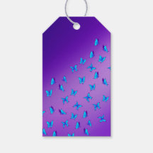 Etiquetas de regalo Mariposas Encantadas Moradas