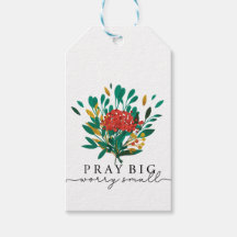 Etiquetas de regalo motivacionales de floral navid