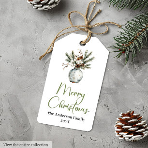 Para Regalos Etiquetas de regalo navideñas acuarela Bohemian te