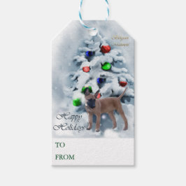 Para Regalos Etiquetas de regalo navideño belgas de Malinois