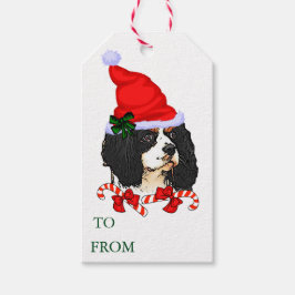 Para Regalos Etiquetas de regalo navideño Cavalier King Charles