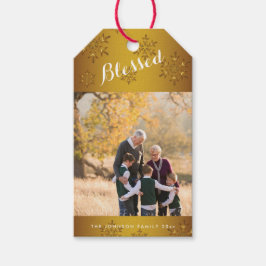 Para Regalos Etiquetas de regalo navideño con oro y oro persona