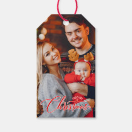 Para Regalos Etiquetas de regalo navideño de foto personalizado
