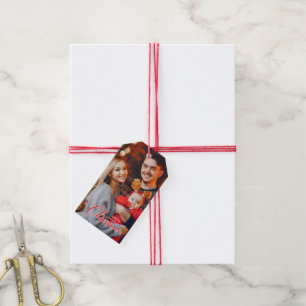 Para Regalos Etiquetas de regalo navideño de foto personalizado