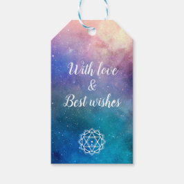 Para Regalos Etiquetas de regalo nebulosas coloridas