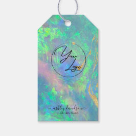 Para Regalos Etiquetas de regalo opal azul | Etiquetas de la ca