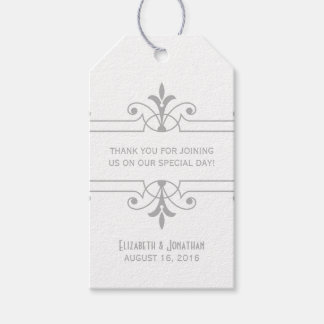 Para Regalos Etiquetas de regalo ornamentales grises v2 de moda