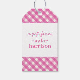 Para Regalos Etiquetas de regalo personalizadas de Gingham