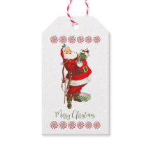 Etiquetas de regalo personalizadas de Santa Claus