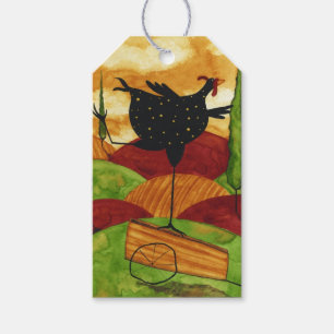 Para Regalos Etiquetas de regalo - Pose de gallo toscano capric