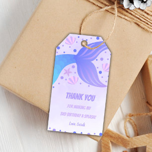 Para Regalos Etiquetas de regalo Purple Mermaid Tail