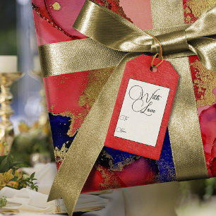 Para Regalos Etiquetas de regalo rojas tradicionales con amor
