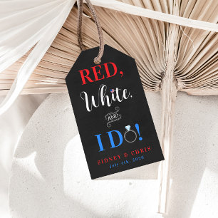 Para Regalos Etiquetas de regalo Rojo Blanco y Me Caso