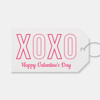 Para Regalos Etiquetas de regalo rosa y blanca El día de San Va