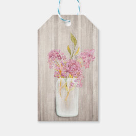 Para Regalos Etiquetas de Regalo Rústicas con Florales Rosados 