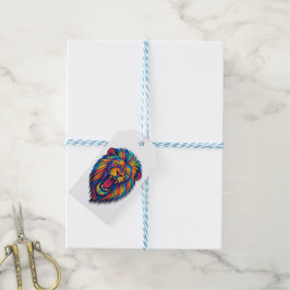 Para Regalos Etiquetas de regalo UN LEÓN PINTADO