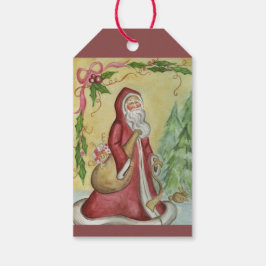 Para Regalos Etiquetas de regalo vintage de Papá Noel