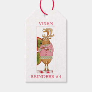 Para Regalos Etiquetas de regalo VIXEN REINDEER