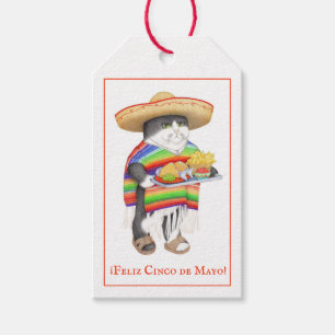 Para Regalos ETIQUETAS DE REGALO WENDELITO CAT Cinco de Mayo