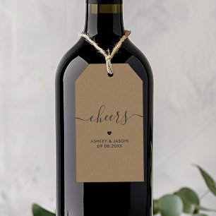 Para Regalos Etiquetas de saludos, etiquetas de vino Boda o cha