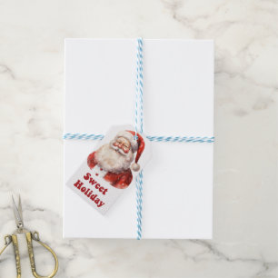 Para Regalos Etiquetas de vacaciones alegres de Santa