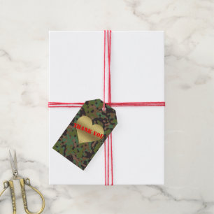 Para Regalos Etiquetas del regalo del fiesta del camuflaje del