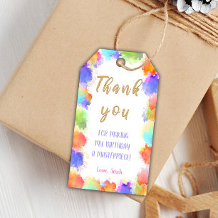 Para Regalos Etiquetas editables del partido de arte Chicas fav