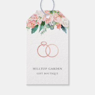 Para Regalos Etiquetas elegantes de precio de Rosa de oro anill