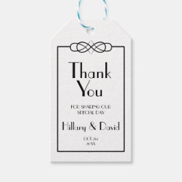 Para Regalos Etiquetas elegantes en blanco y negro