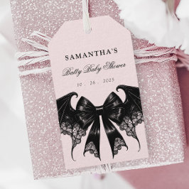 Para Regalos Etiquetas elegantes góticas Baby Shower Favor