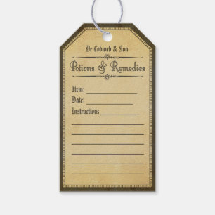 Para Regalos Etiquetas en blanco del boticario del vintage de
