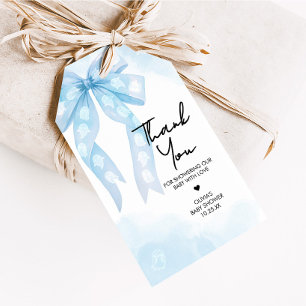 Para Regalos Etiquetas favoritas de Baby Shower de Blue Bow Lit