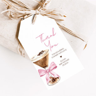 Para Regalos Etiquetas favoritas de Baby Shower de Bow rosa Esp