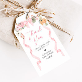 Para Regalos Etiquetas favoritas de Baby Shower de calabaza ros