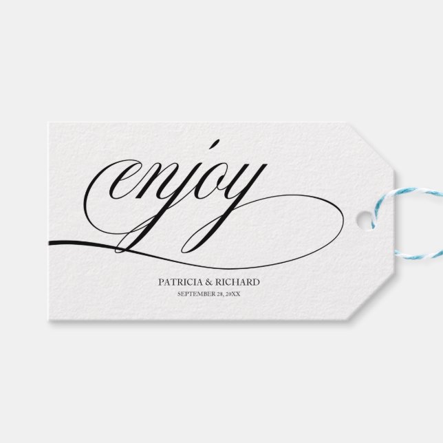 Para Regalos Etiquetas favoritas de boda elegante (Frente (Horizontal))
