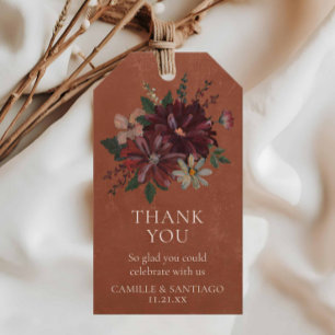 Para Regalos Etiquetas favoritas de boda floral rústica de terr