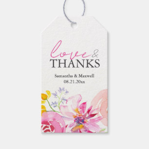 Para Regalos Etiquetas favoritas de boda Flores acuáticas