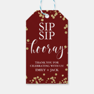 Para Regalos Etiquetas favoritas de bodas, Sip Sip Hooray Borgo