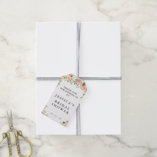 Para Regalos Etiquetas favoritas de ducha de bonito Peach Brida