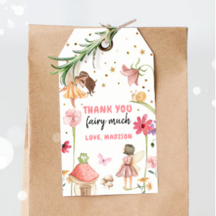 Para Regalos Etiquetas favoritas de hadas encantadas Chica fore