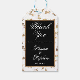 Para Regalos Etiquetas Gold y Black Gracias